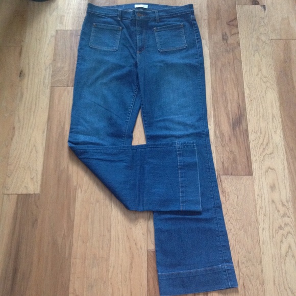 Ann Taylor Denim - ANN TAYLOR LOFT JEANS TROUSERS WDE LEG POCKET sz14